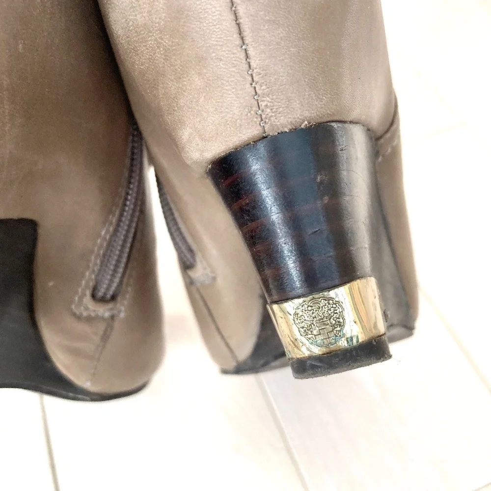 Beige Wedge Ankle Boots - Leather - Size 35.5 - Picture 6 of 12